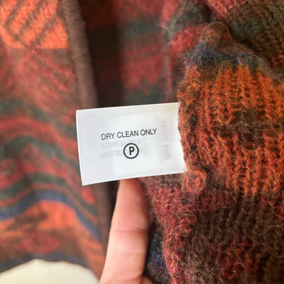 Orvis Alpaca Blanket Stripe Jacquard Cardigan Size M - Picture 7 of 12